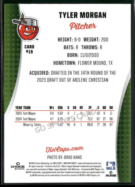 2025 Fort Wayne TinCaps Tyler Morgan
