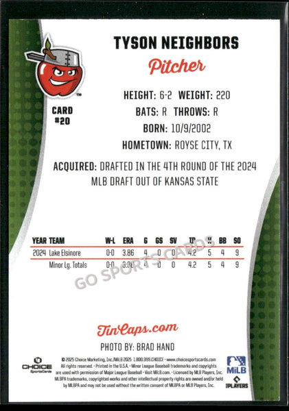2025 Fort Wayne TinCaps Tyson Neighbors