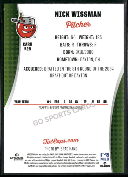 2025 Fort Wayne TinCaps Nick Wissman