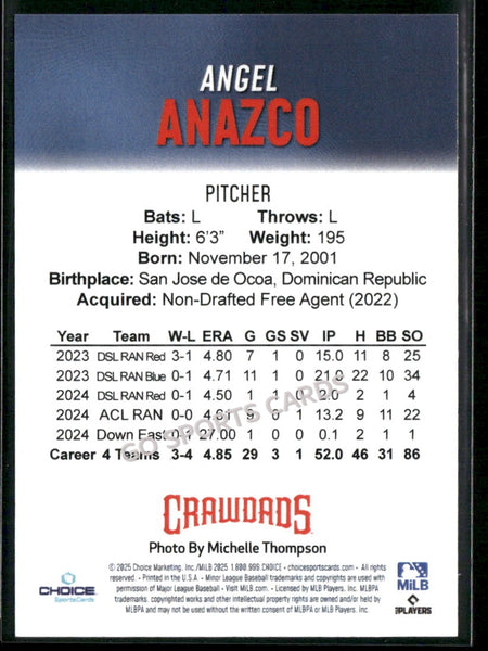 2025 Hickory Crawdads 1st Angel Anazco