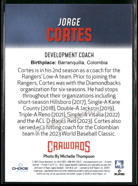 2025 Hickory Crawdads 1st Jorge Cortes