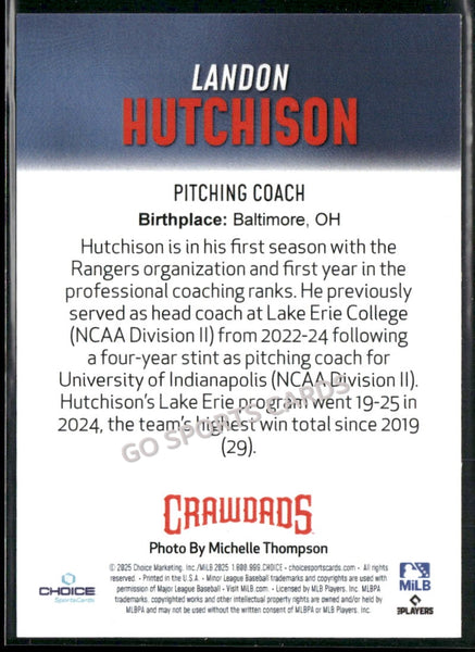 2025 Hickory Crawdads 1st Landon Hutchison