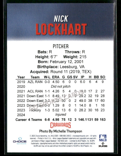 2025 Hickory Crawdads 1st Nick Lockhart