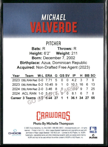 2025 Hickory Crawdads 1st Michael Valverde
