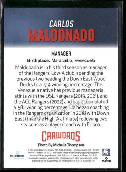 2025 Hickory Crawdads 1st Carlos Maldonado