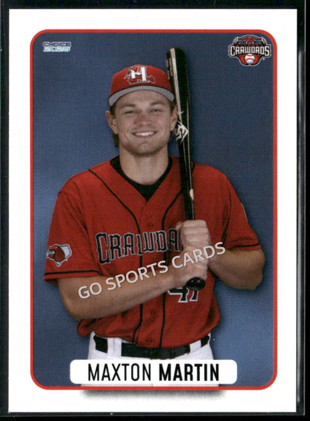 2025 Hickory Crawdads 1st Maxton Martin