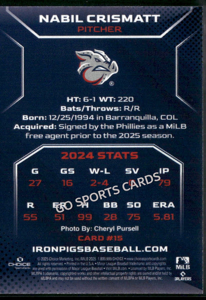 2025 Lehigh Valley IronPigs Nabil Crismatt