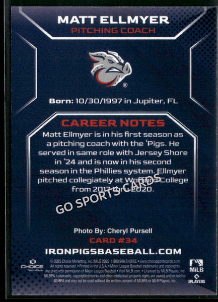 2025 Lehigh Valley IronPigs Matt Ellmyer