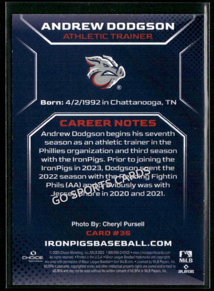 2025 Lehigh Valley IronPigs Andrew Dodgson