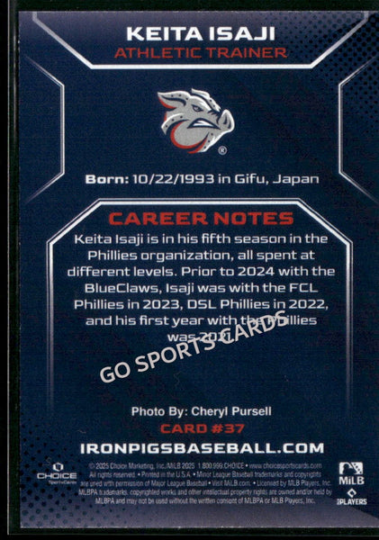 2025 Lehigh Valley IronPigs Keita Isaji