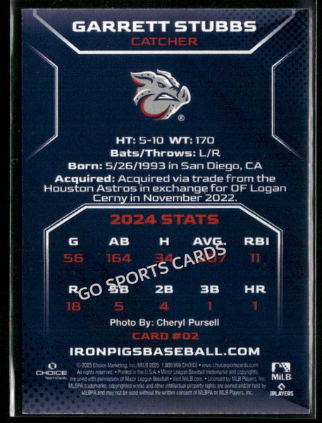2025 Lehigh Valley IronPigs Garrett Stubbs
