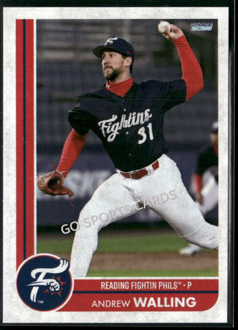 2025 Reading Fightin Phils 1st Andrew Walling