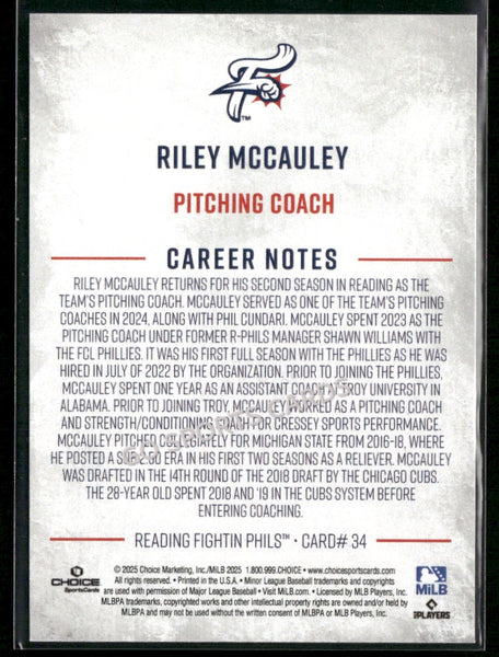 2025 Reading Fightin Phils 1st Riley McCauley