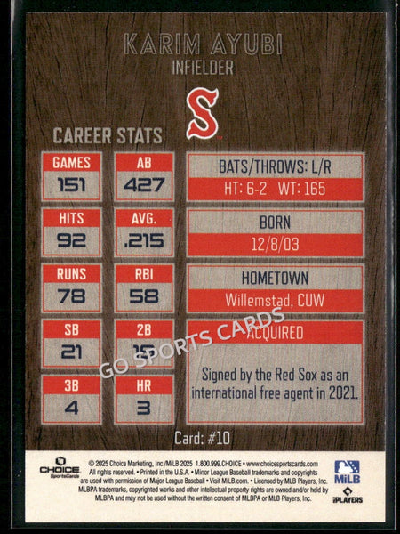 2025 Salem Red Sox Karim Ayubi