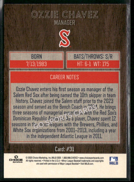2025 Salem Red Sox Ozzie Chavez