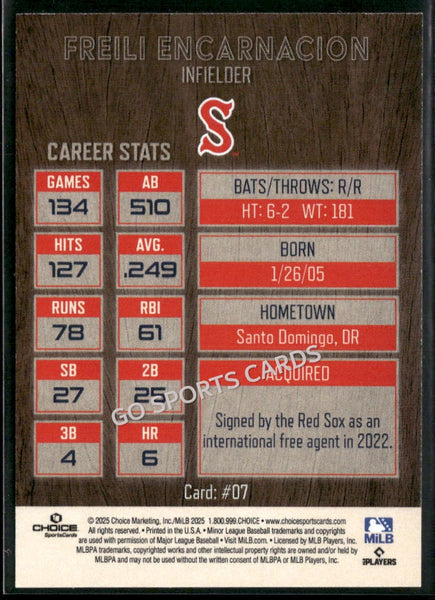 2025 Salem Red Sox Freili Encarnacion