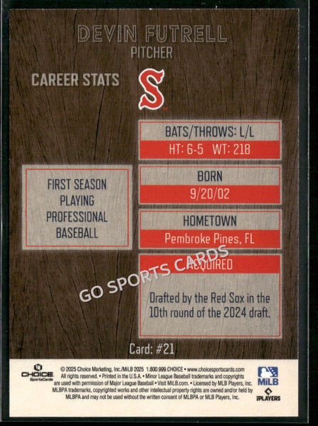 2025 Salem Red Sox Devin Futrell