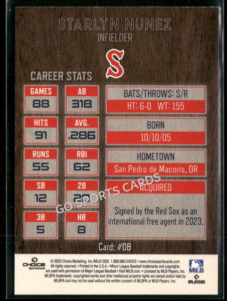 2025 Salem Red Sox Starlyn Nunez