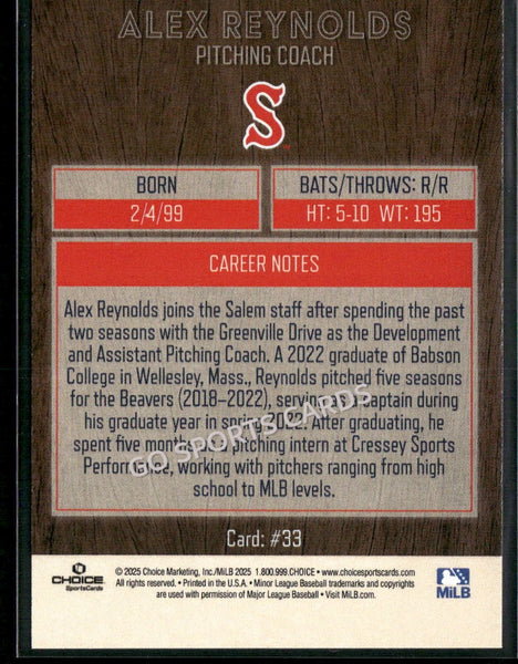 2025 Salem Red Sox Alex Reynolds