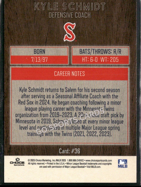 2025 Salem Red Sox Kyle Schmidt