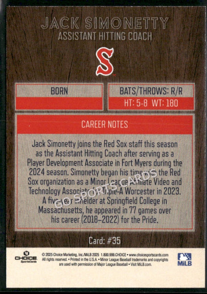 2025 Salem Red Sox Jack Simonetty