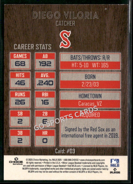2025 Salem Red Sox Diego Viloria