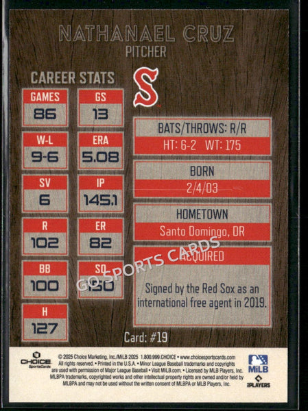2025 Salem Red Sox Nathanael Cruz