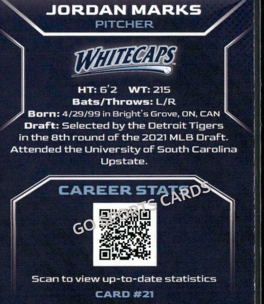 2025 West Michigan Whitecaps Jordan Marks