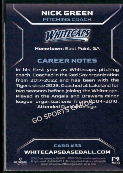 2025 West Michigan Whitecaps Nick Green