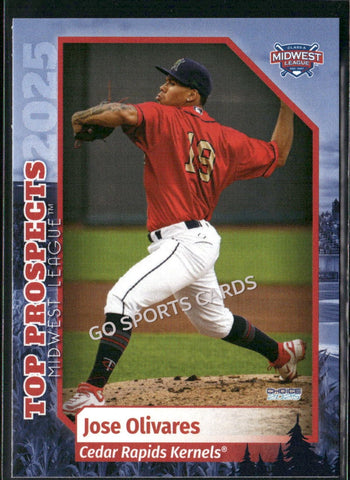 2025 Midwest League Top Prospects MWL Jose Olivares