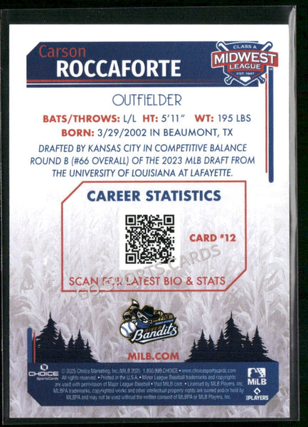 2025 Midwest League Top Prospects MWL Carson Roccaforte