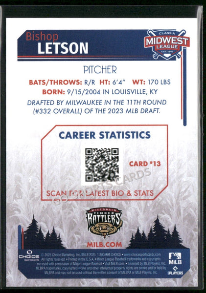 2025 Midwest League Top Prospects MWL Bishop Letson