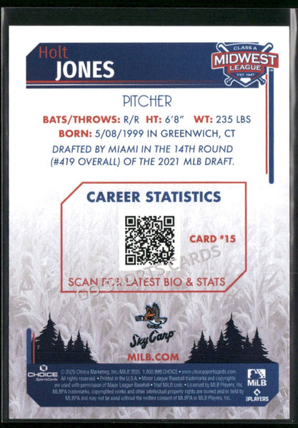 2025 Midwest League Top Prospects MWL Holt Jones