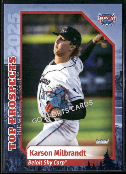 2025 Midwest League Top Prospects MWL Karson Milbrandt