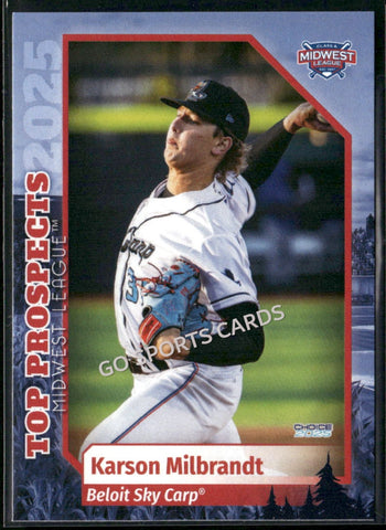 2025 Midwest League Top Prospects MWL Karson Milbrandt