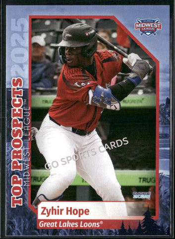 2025 Midwest League Top Prospects MWL Zyhir Hope