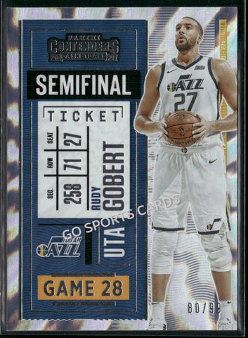 2020-21 Panini Contenders Semifinal Ticket /99 Rudy Gobert #61
