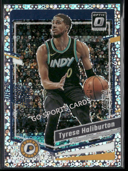 2023-24 Donruss Optic Fast Break Holo Disco Tyrese Haliburton #27