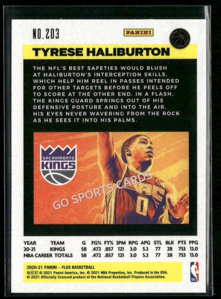2020-21 Panini Flux Tyrese Haliburton #203 RC