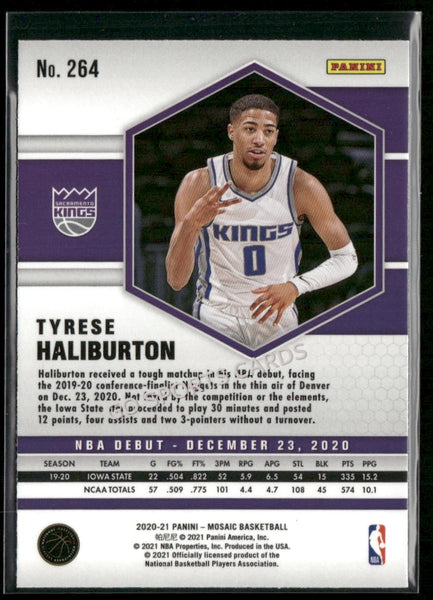 2020-21 Panini Mosaic Tyrese Haliburton #264 RC