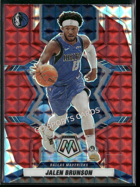 2021-22 Panini Red Prizm Mosaic Jalen Brunson #117