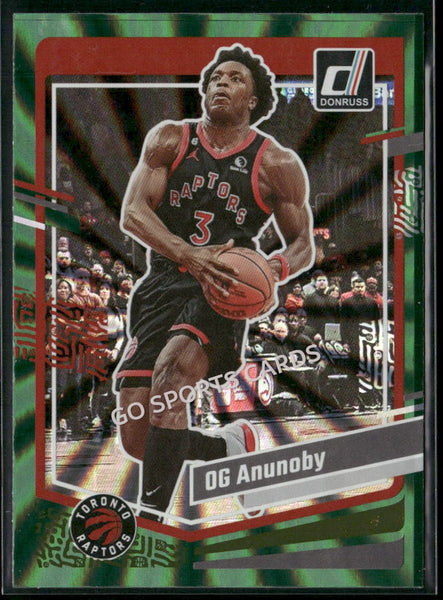 2023-24 Panini Donruss Holo Green Laser OG Anunoby #151