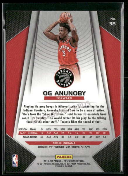 2017-18 Panini Prizm OG Anunoby #38 RC