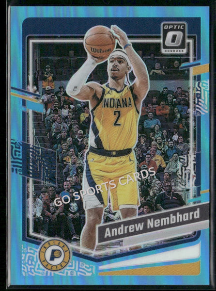 2023-24 Panini Donruss Optic Aqua Blue /249 Andrew Nembhard #3