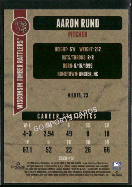 2025 Wisconsin Timber Rattlers Aaron Rund