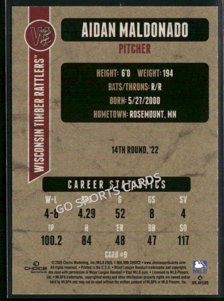 2025 Wisconsin Timber Rattlers Aidan Maldonado