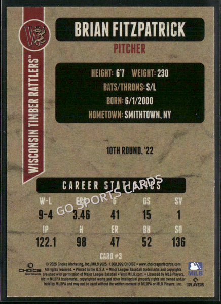 2025 Wisconsin Timber Rattlers Brian Fitzpatrick