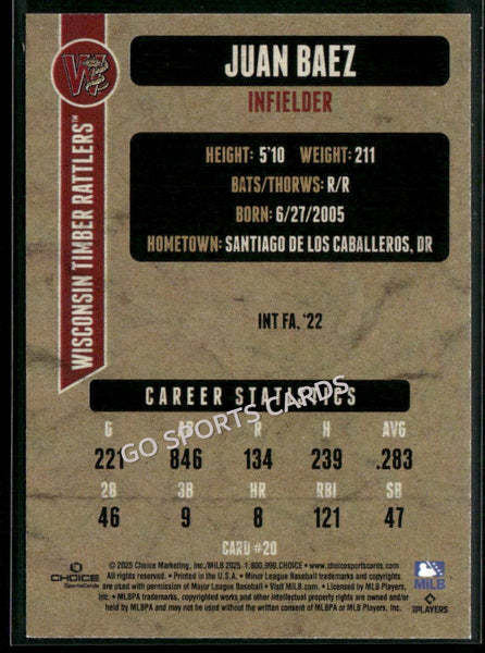 2025 Wisconsin Timber Rattlers Juan Baez