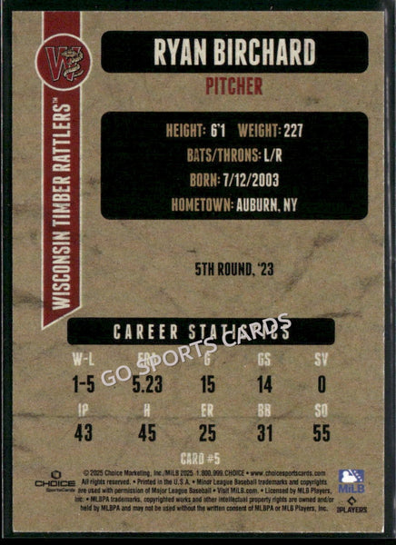 2025 Wisconsin Timber Rattlers Ryan Birchard