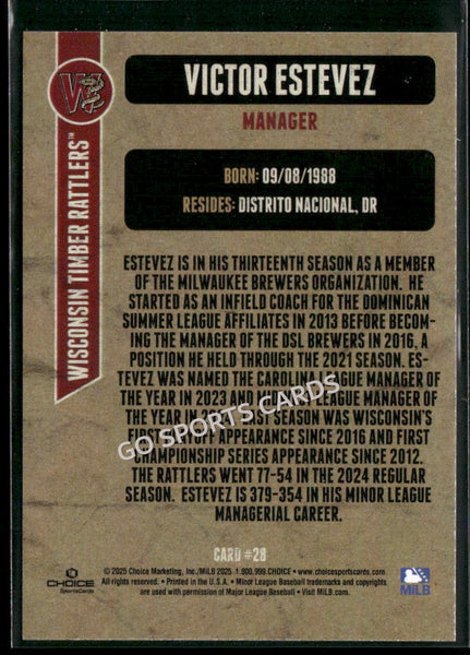 2025 Wisconsin Timber Rattlers Victor Estevez